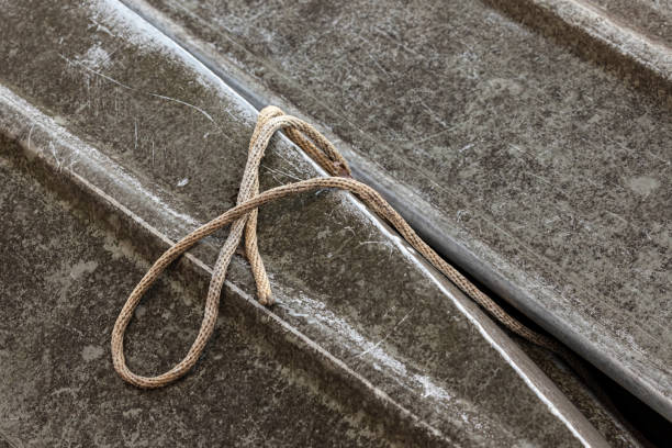 istock Untied rope on boat 1303178765