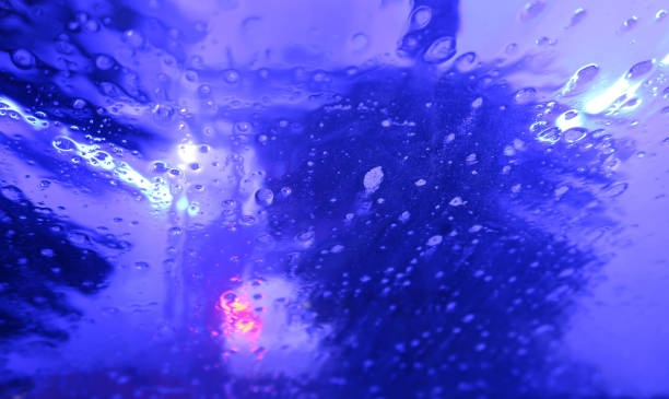 istock Abstract Background, Blue - Purple Color Gradient, Car Wash, Defocused 1303178824
