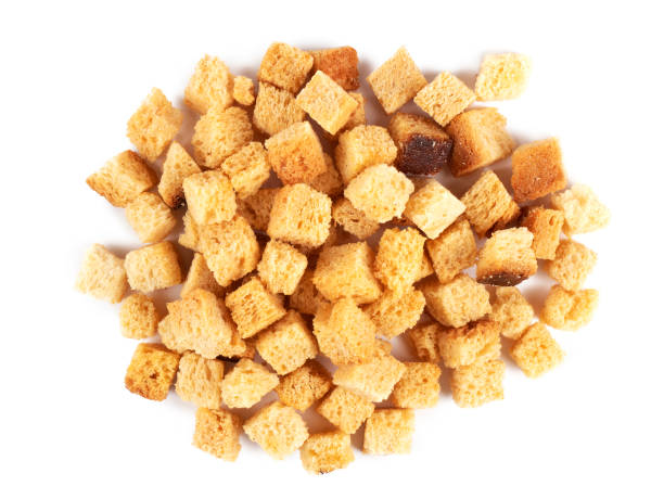 istock Pile of bread croutons 1303179098