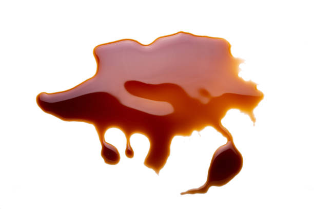 istock Delicious soy sauce isolated on white background, top view 1303179990