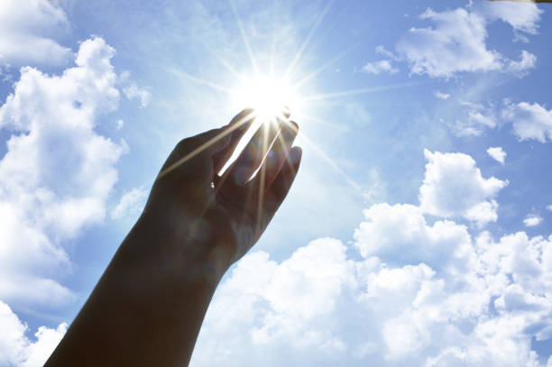 istock Catching the sun , Beautiful Blue sky 1303185347