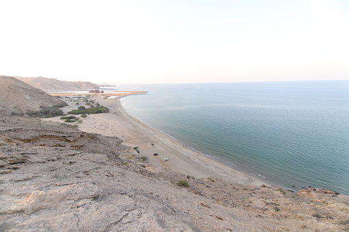 The beautiful Yiti Beach in Muscat Governate in Oman