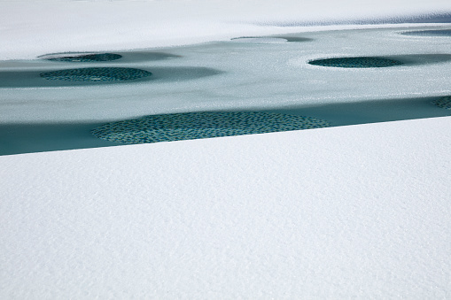 Frozen swimming pool