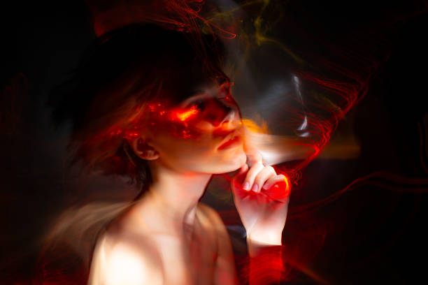 istock light painting portrait 1303191503