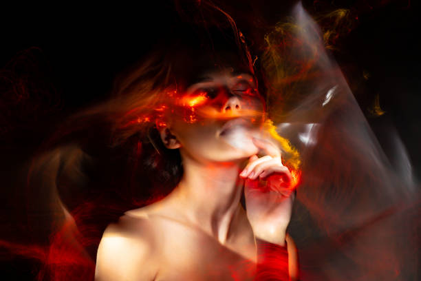 istock light painting portrait 1303191504