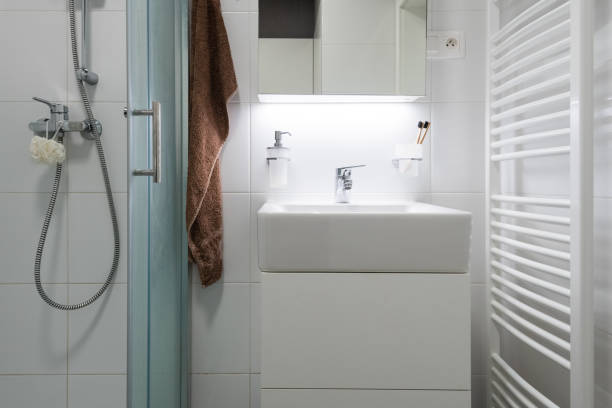 istock Bathroom of modern apartment 1303193028
