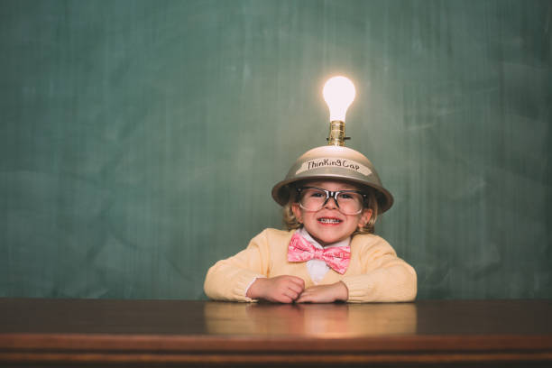 istock Young Retro Girl has an Idea 1303194119