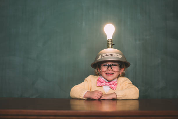 istock Young Retro Girl has an Idea 1303194122