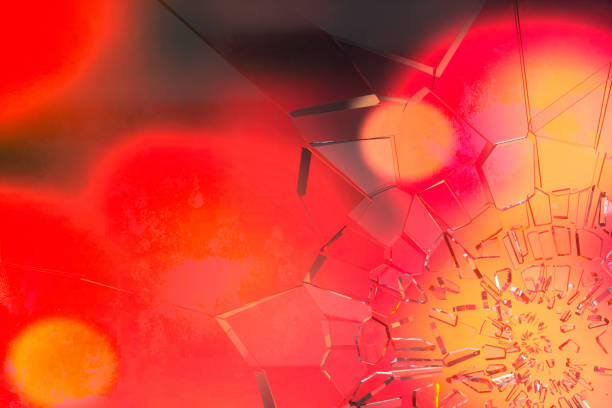 3d rendering of Cracked Broken Glass Background, Damaged, Shattered, Crash.