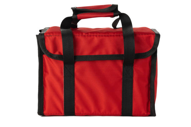 istock Thermal bag for food delivery isolated on white 1303211295