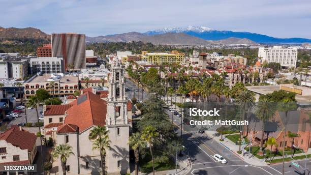 Riverside California Stock Photo - Download Image Now - California, Riverside - California, Downtown District