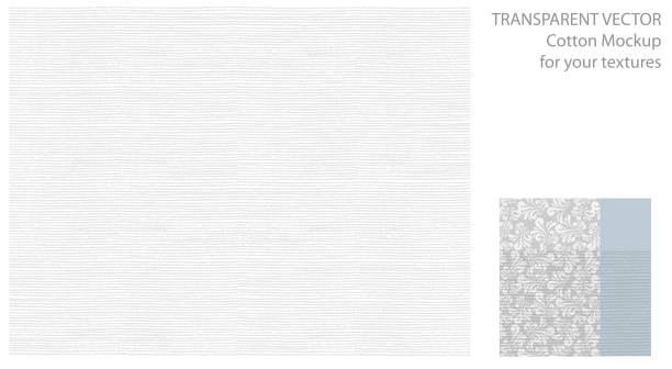 Light pattern with cotton or linen texture. Vector background for your design with transparent shadows Light pattern with cotton or linen texture. Vector background for your design with transparent shadows fabric textures stock illustrations