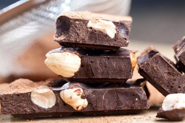 divided into parts chocolate bar