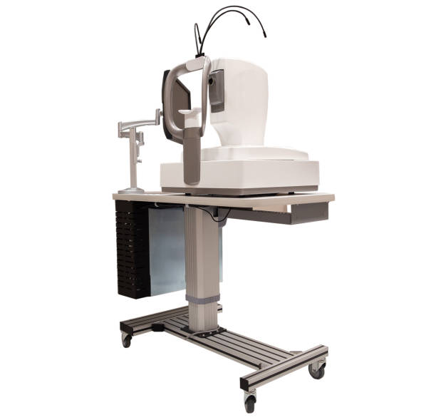 istock Optical equipment for testing vision. Professional medical machine. Ophthalmology. Isolated on white 1303216856
