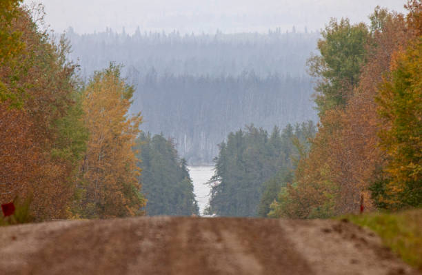 Autumn Northern Saskatchewan stock photo