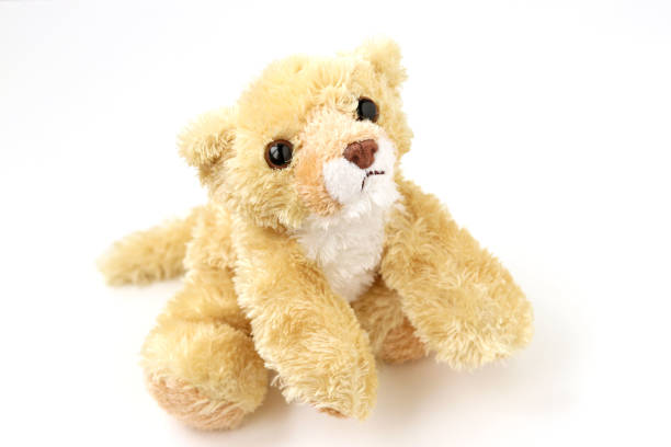 istock Soft toy bear is located on a white background 1303224897
