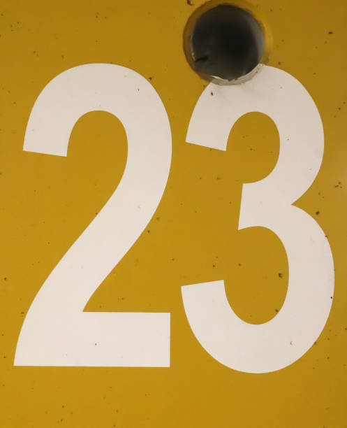 istock Numbers painted on concrete and asphalt surfaces 1303225633