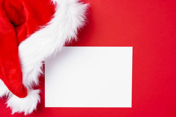 istock Christmas template for greeting card on red background 1303226304