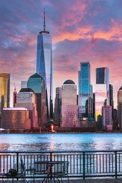 Lower Manhattan and the Freedom Tower Shot of Lower Manhattan and the Freedom Tower one world trade center photos stock pictures, royalty-free photos & images