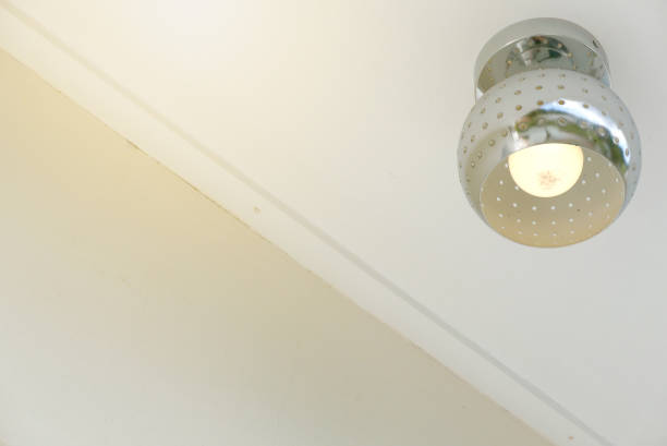 istock Silver color design of hanging lamp. 1303235708
