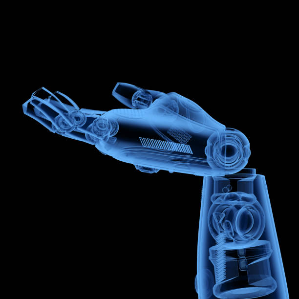 istock x-ray robot hand isolated on black 1303236939