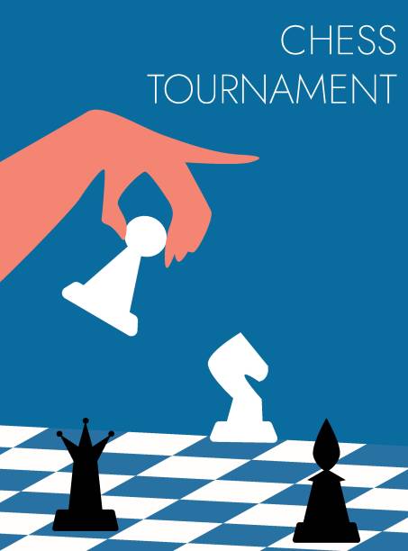 istock Chess game. Trendy flat illustration. People play chess. Chess pieces. 1303237256