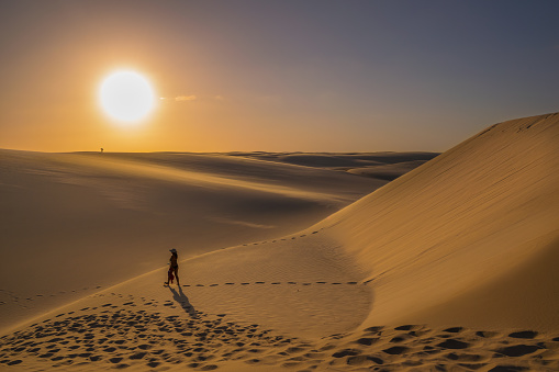 Located in the Maranhao State in Brazilian northeastern the Lencois Maranhenses are considered the largest dunes field in South America, occupying an area of 