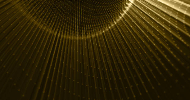 istock Golden halo of dots and threads. Divinity tech concept. 1303250249
