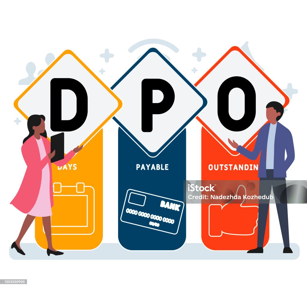 Dpo Example Flat Design With People Dpo Days Payable Outstanding Stock Illustration ...