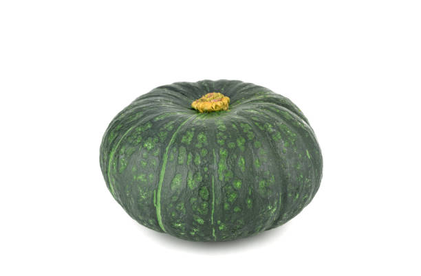 istock Japanese green pumpkin on white background 1303251701