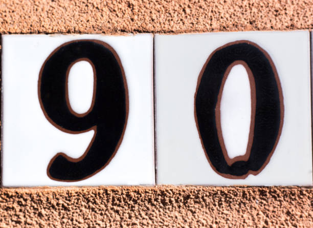 Ceramic Number 90 Street Address Tiles