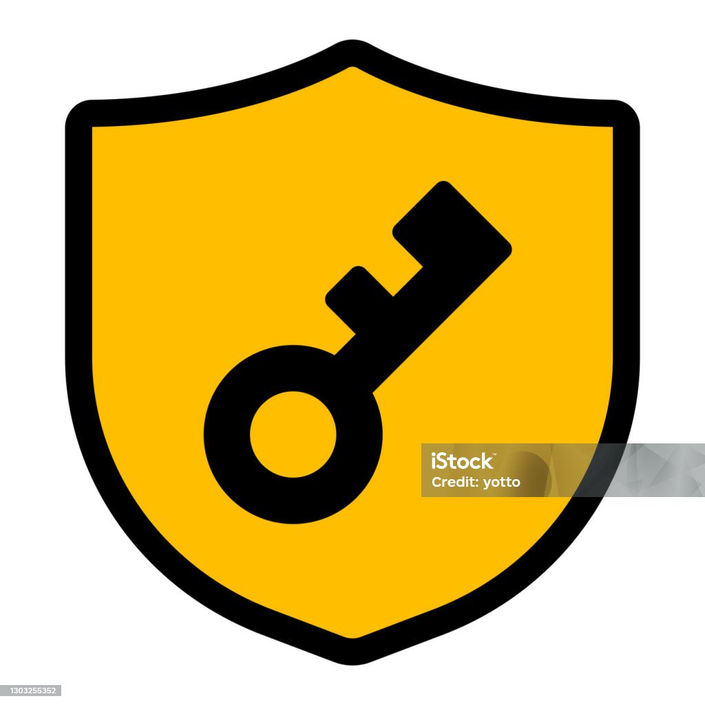 Shield Security Key Security Key Shield Isolated Vector Illustration Stock Illustration ...