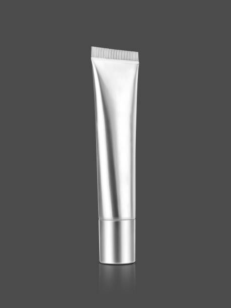 istock silver metallic tube for cosmetic product design mock-up 1303265270