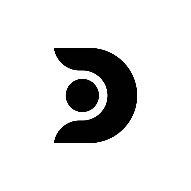 форма значка логотипа d стиля - a d stock illustrations