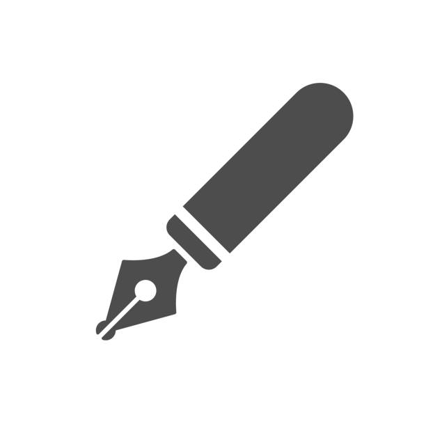 Ink Pen Vector Icon Isolated On White Ink Pen Silhouette Icon Symbol For  Web Mobile Apps Ui Design And Print Stock Illustration - Download Image Now  - iStock