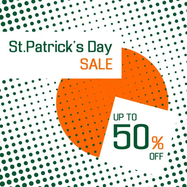 Vector illustration of st.patrick's day sale, vector banner or poster