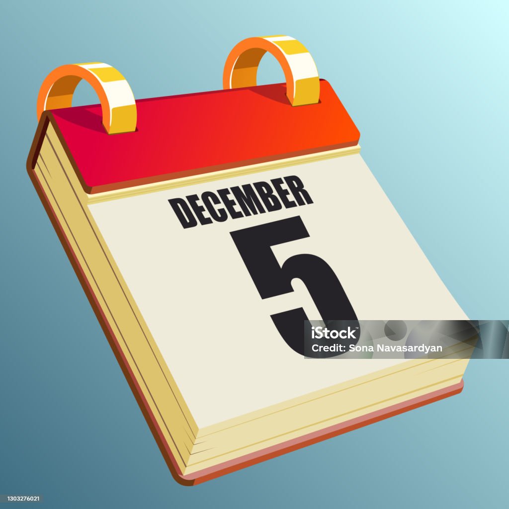 Dec 5 December 5 Stock Illustration - Download Image Now - Business, Calendar ...