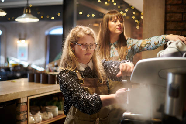 young female barista