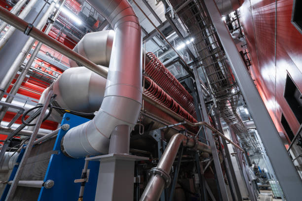 boiler room equipment - steam pressure imagens e fotografias de stock