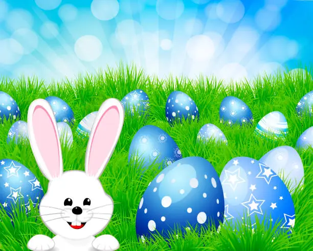 Vector illustration of Easter Egg Hunt