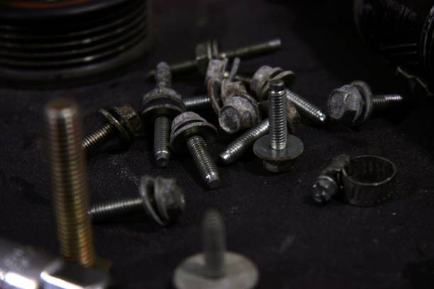 istock Bolts, clamps, screws, pulley 1303279489
