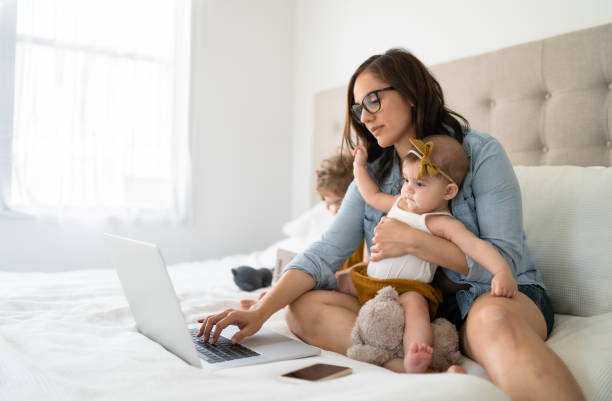 istock Woman working from home. 1303279663