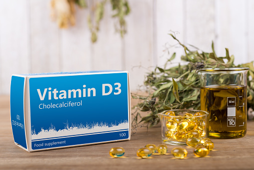 Food supplement capsules with oil - Vitamin D3