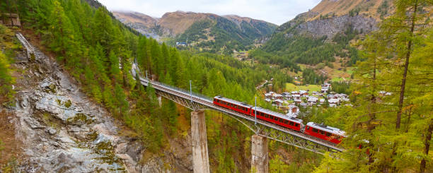 istock Zermatt, Switzerland. Gornergrat train banner 1303286998