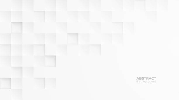 Abstract 3D modern square pattern background. White and grey geometric texture. vector illustration Abstract 3D modern square pattern background. White and grey geometric texture. vector illustration square shape stock illustrations