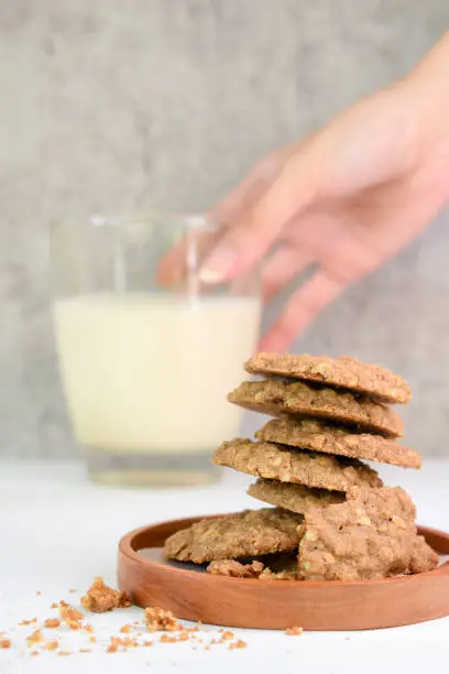 Photo of Cookies with Milk, Hand-in Frame