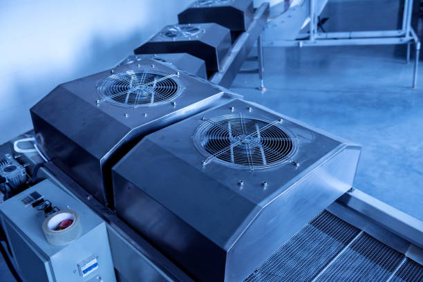 istock Conveyor line for frying snacks and chips in a modern factory 1303292755