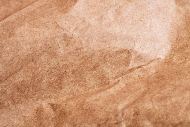 istock Crumpled brown paper close up, abstract background 1303293074
