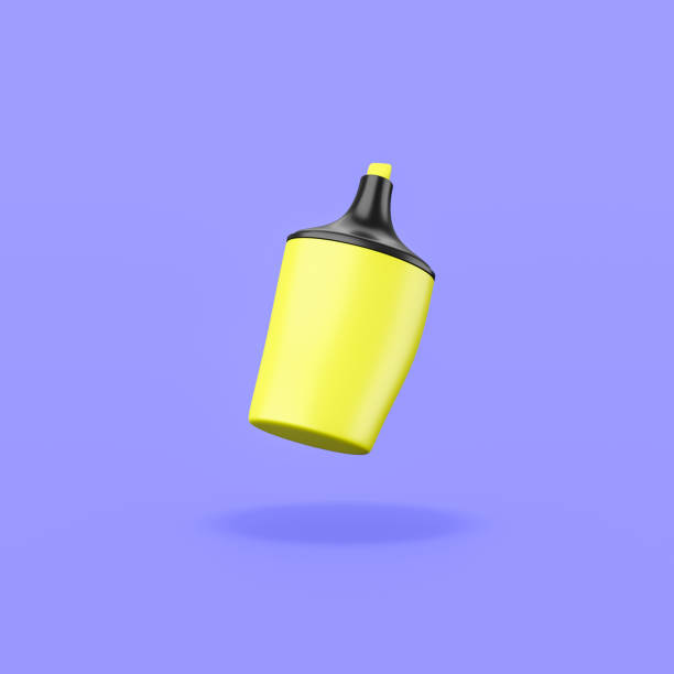 Yellow Highlighter on Purple Background