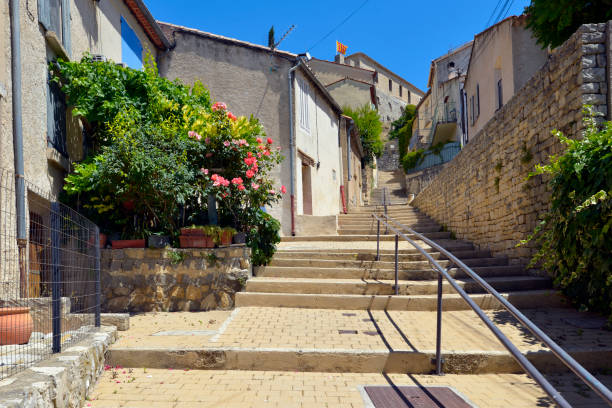 Typical staircase at Greoux-les-Bains,  a commune in the Alpes-de-Haute-Provence department in southeastern France